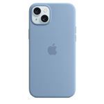 Coque en silicone avec MagSafe pour iPhone 15 Plus Bleu d'hiver