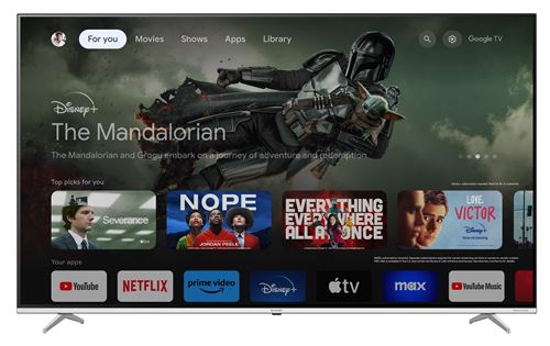 TV QLED Sharp 70Gp6260E 177 Cm 4K UHD Google TV Gris