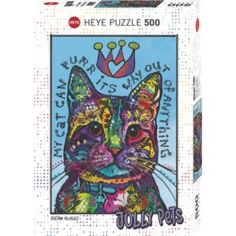 Puzzle 500 pieces HEYE My Cat Can Purr serie Jolly Pets artiste Dean Russo Dimensions puzzle monte : 35 x 50 cm Label environnemental FSC assure que la production/produit a base de bois respectent les procedures garantissant la gestion durable des forets