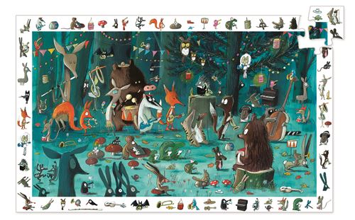 Djeco Turquoise Puzzle D'observation L'orchestre - 35 Pièces Éducatif Pour Enfants - Neuf - Image 3