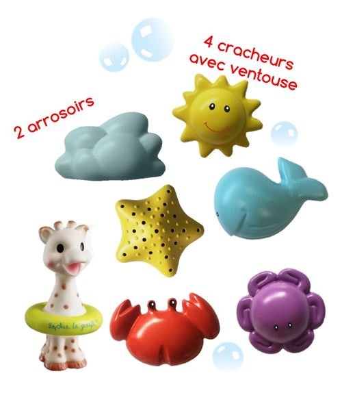 Set De Jouets Pour Le Bain Sophie La Girafe Le Monde Marin Jouet Pour Le Bain Achat Prix Fnac