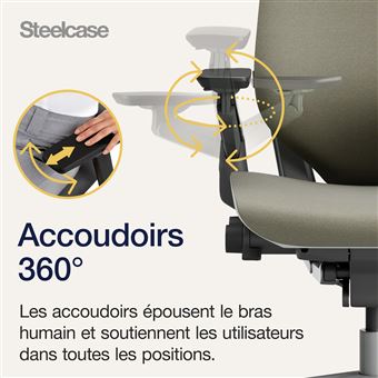 Chaise de Bureau Ergonomique Steelcase Gesture Beige