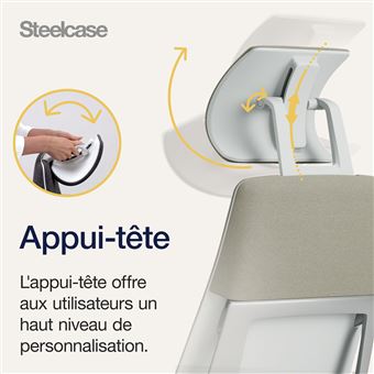 Chaise de Bureau Ergonomique Steelcase Gesture Beige