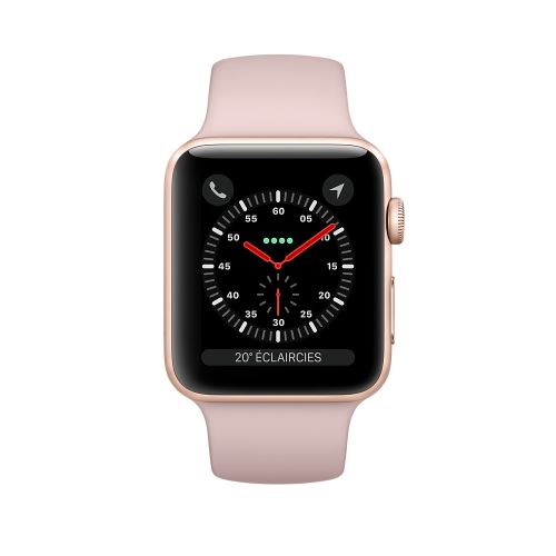 Apple Watch Series Cellular 38 mm Boîtier en Aluminium Or avec