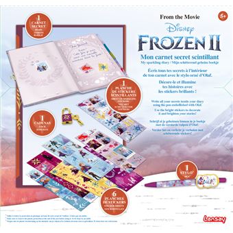 Carnet secret scintillant Lansay Disney Frozen La Reine des Neiges 2