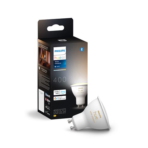 Ampoule connectée Philips Hue White Ambiance GU10 Blanc