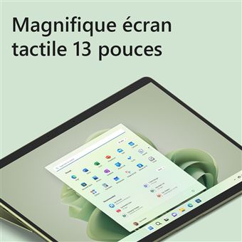 PC Hybride Microsoft Surface Pro 9 13" Ecran tactile Intel Core i5 8 Go RAM 256 Go SSD Vert Forêt
