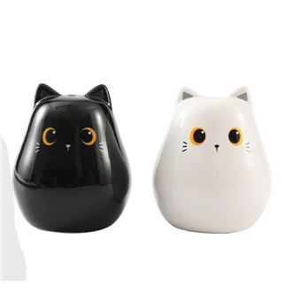 ITOTAL Salz- und Pfefferstreuer aus Keramik - Katze (2 Stück) - 1