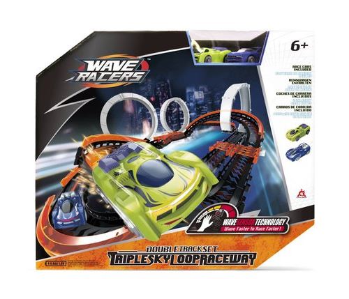 Circuit Wave Racer Triple Skyloop et 2 voitures
