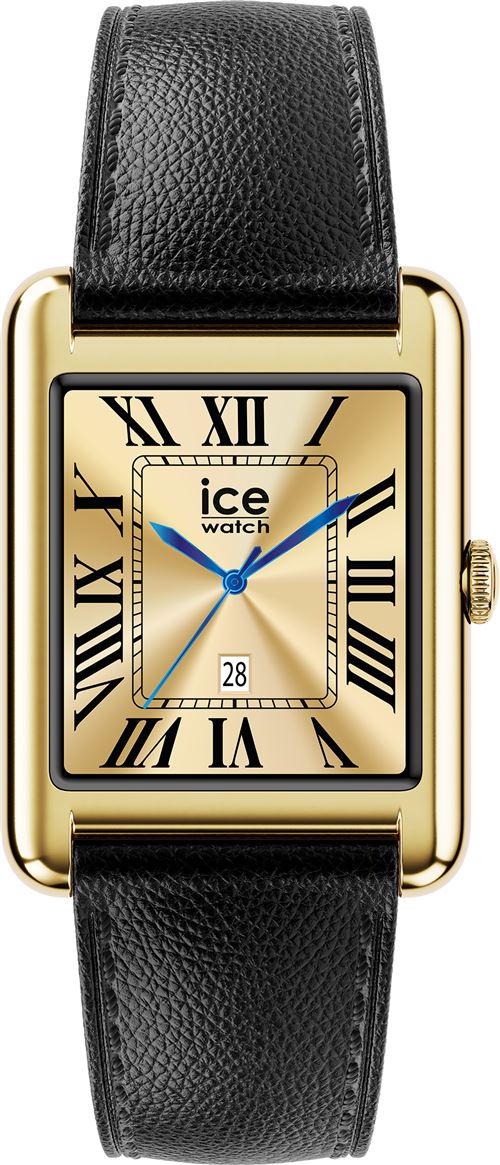 Montre connectée Ice-Watch Ice Smart TK 2.0 35 mm Bluetooth Or avec bracelet cuir Grain Noir