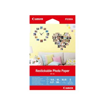 Papier photo recollable Canon RP-101 5 feuilles