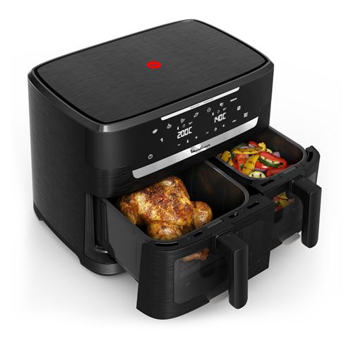 Air Fryer Moulinex Dual XXL Genius Ez9478F0 11L Noir
