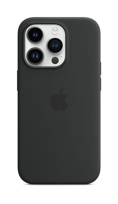 Coque en silicone avec MagSafe pour Apple iPhone 14 Pro Minuit