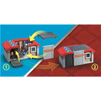 PLAYMOBIL 71193 - Caserne des pompiers transportable pas cher