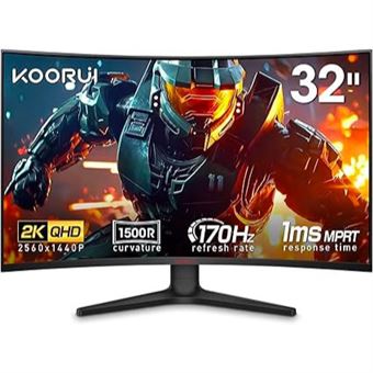 Moniteur semi pro Gaming Koorui E32E6QC 32" Incurvé 170 Hz QHD - 1