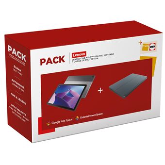 Pack Tab Lenovo M10 FHD 10.1’’ Unisoc T610 Octa-Core 4 Go RAM 64 Go SSD + Coque de protection Gris