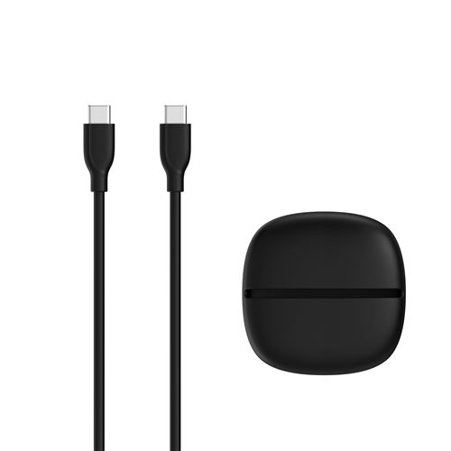 Câble USB-C vers USB-C 1 m Wefix Noir + Etui de rangement