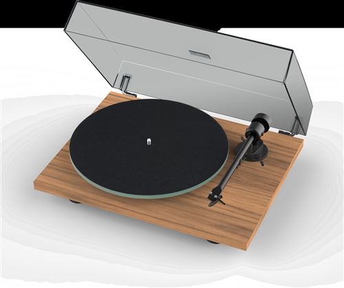 Platine Vinyle Pro-Ject T1 Evo Noyer – Cellule Ortofon OM10 Pré-réglée