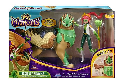 Coffret Mysticons Griffon Izzie avec poupée articulée Arkayna 18 cm