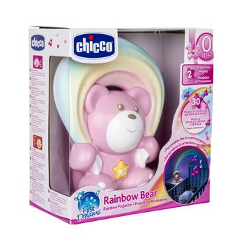 Veilleuse musicale Chicco Ourson Arc-en-ciel Rose
