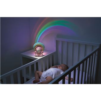 Veilleuse musicale Chicco Ourson Arc-en-ciel Rose