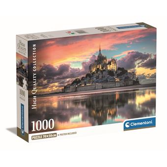 Puzzle Compact Clementoni Le magnifique Mont Saint-Michel 1000 pièces