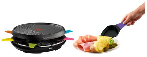 Raclette Tefal Colormania avec 8 Coupelles 1050 W Noir