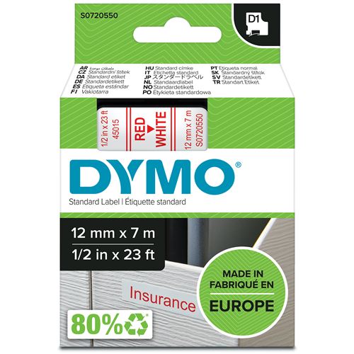 D1 Ruban sur [12 mm x 7 ] pour étiqueteuses LabelManager - vue 2