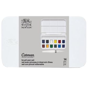 Pinceau Aquarelle Winsor & Newton Cotman Série 667 - Biseauté, Manche Court, 6 Mm, Qualité Synthétique