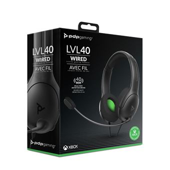 Casque Gaming filaire PDP LVL40 Noir pour Xbox One