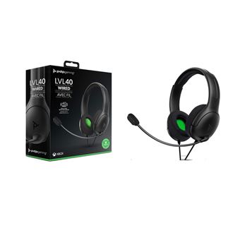 Casque Gaming filaire PDP LVL40 Noir pour Xbox One