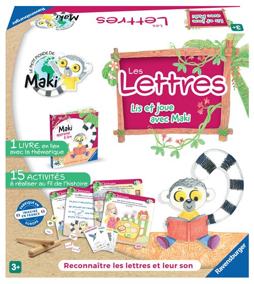 Jeu écriture et lettres Ravensburger Maki apprend à lire