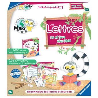 Jeu écriture et lettres Ravensburger Maki apprend à lire - Jeu écriture ...
