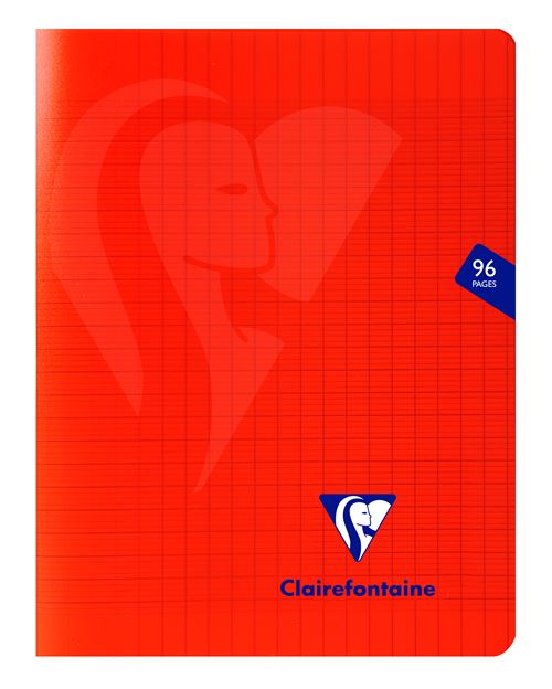 Cahier de 96 pages Sey&egrave;s Clairefontaine Mimesys 17 x 22 cm Rouge