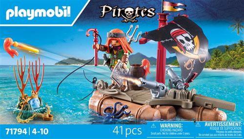 Playmobil | Pirates | Récupération de trésor sur Radeau Pirate | Jouet de Pirates | Figurine de Pirate | Jouet pour Enfants dès | 71794 - vue 4