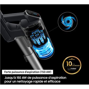 Aspirateur balai Samsung Jet 65 Pet VS15A60BGR5 410 W Argent et Noir