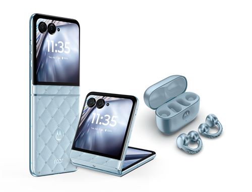 Pack Smartphone Motorola Razr 60 6.9 5G Double SIM 256 Go Ice Melt + Moto Buds Loop Collection Swarovski