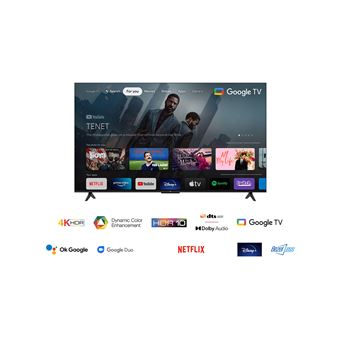 TV TCL LED 58P635 147 cm 4K UHD Google TV Métal noir 2022