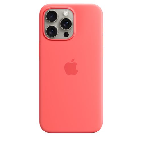 Apple Coque en silicone avec MagSafe pour iPhone 15 Pro Max Goyave