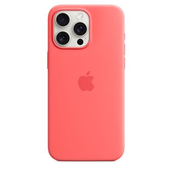 Coque en silicone avec MagSafe pour iPhone 15 Pro Max Goyave