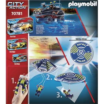 Playmobil City Action 70781 Parachutiste quad bandits