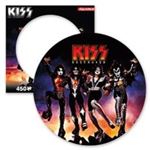 Puzzle 450 pieces rond Kiss Album Destroyer de la marque Aquarius - Dimensions du puzzle monte : 30 x 30 cm