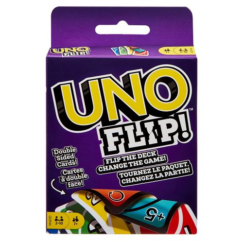 Boite de Jeu de cartes Jeux Famille Uno Flip Side