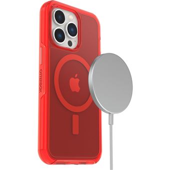 Coque de protection avec MagSafe pour iPhone 13 Pro OtterBox Symmetry Series+ Clear Rouge