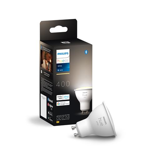 Ampoule Connectée Philips Hue White GU10 5.5W – Compatible Bluetooth, 400 Lumens - vue 2