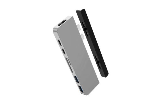 Hub USB-C 7 en 2 Argent HyperDrive Duo pour MacBook Pro