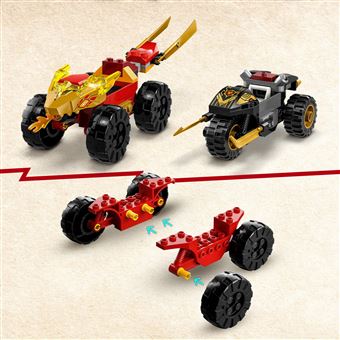 LEGO® Ninjago 71789 Le combat en voiture et en moto de Kai et Ras