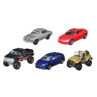 Pack de 5 véhicules Matchbox Modèle aléatoire