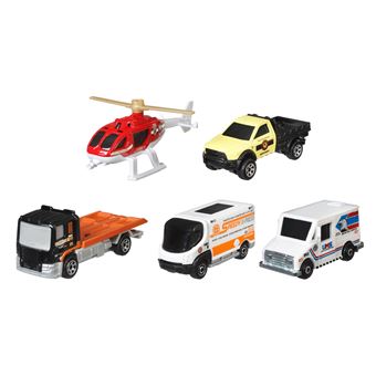 Pack de 5 véhicules Matchbox Modèle aléatoire