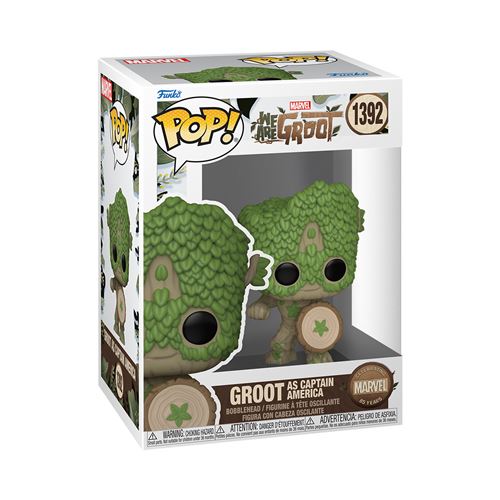 Funko Unisex Vert Figurine We Are Groot Pop! Movies Vinyl Captain America - Image 3